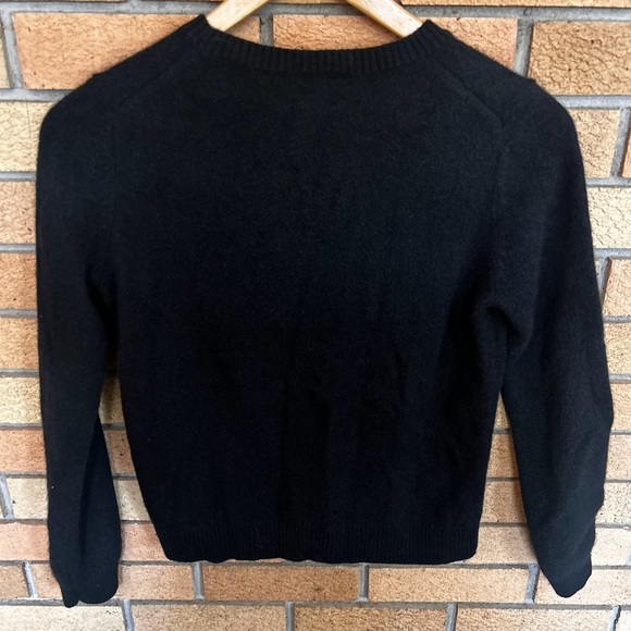 Caslon 100% Cashmere Black Sweater Crewneck Long Sleeve Women’s Size Medium - Picture 4 of 7